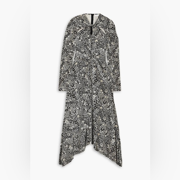 ROSETTA GETTY BNWT SZ M
Asymmetric twist-front printed stretch-velvet dress - Picture 3 of 6